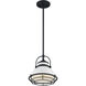 Upton 1 Light 10 inch Gloss White and Black Accents Pendant Ceiling Light