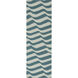 Sheffield Market 96 X 30 inch Teal, Sage Rug