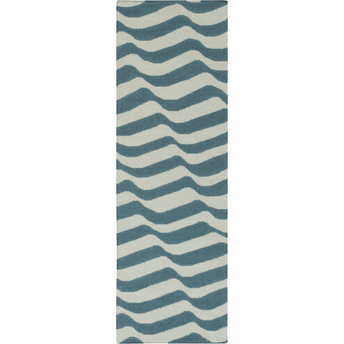 Sheffield Market 96 X 30 inch Teal, Sage Rug
