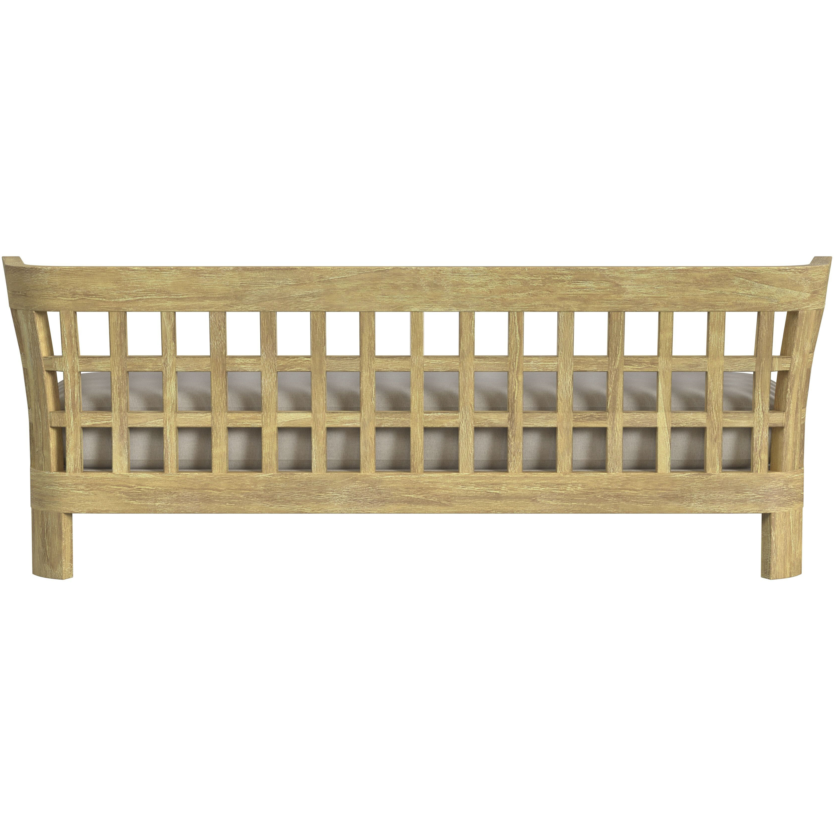 Monhegan Teak Outdoor Sofa in Light Brown