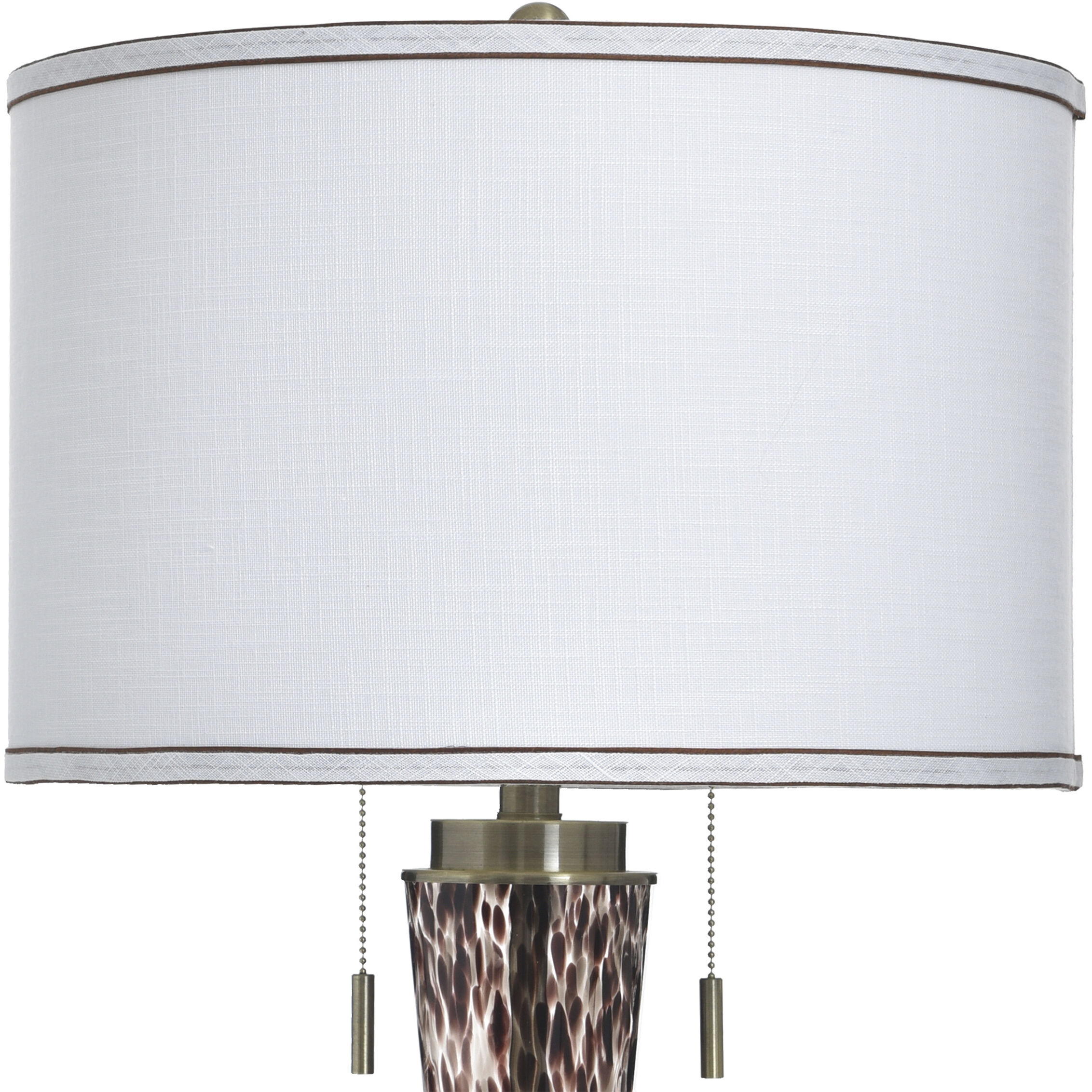Trabzon 32.5 inch 60 watt Trabzon Gold and White Table Lamp Portable Light
