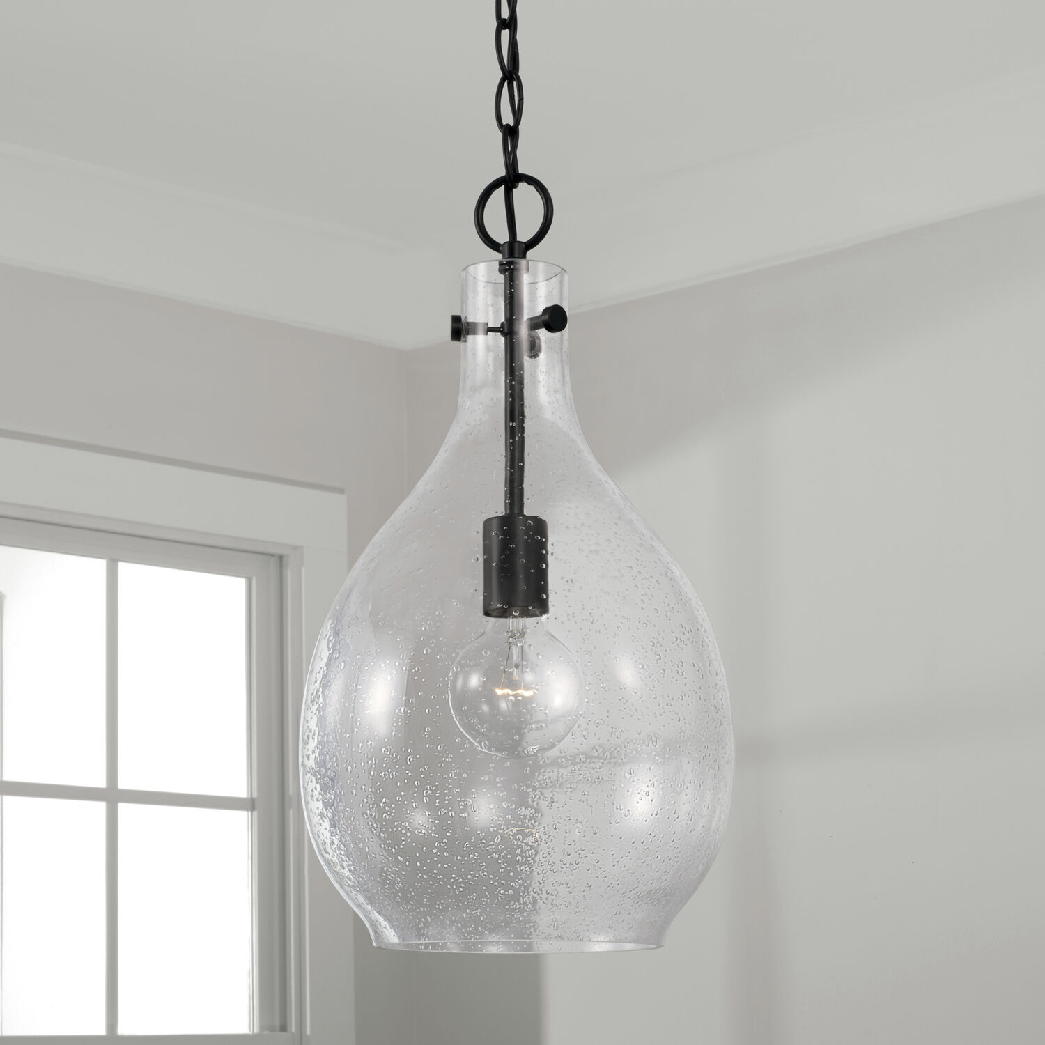 Brentwood 1 Light 9.75 inch Matte Black Pendant Ceiling Light