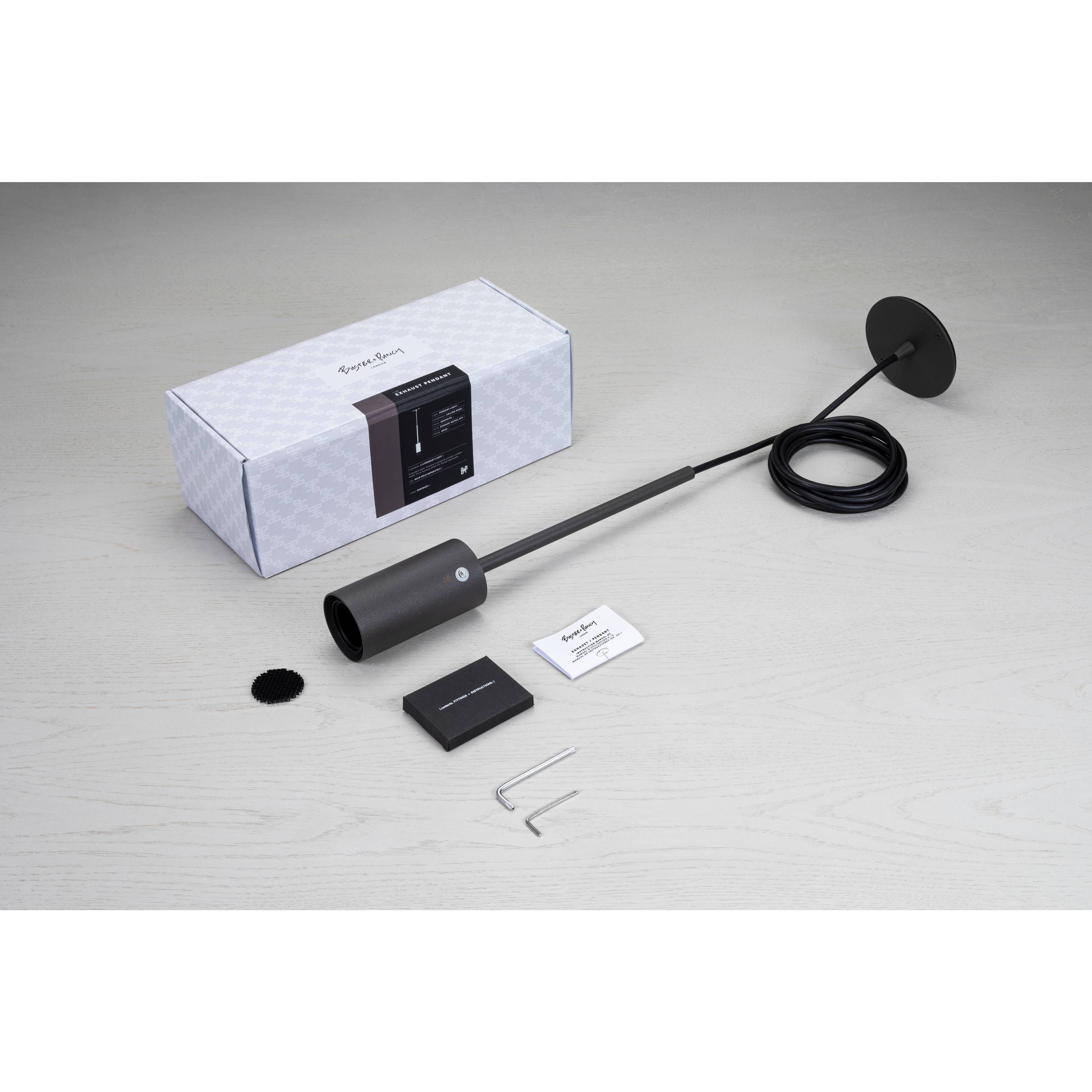 Exhaust Pendant 1 Light 110-120 Stone / Brass Spotlight Ceiling Light