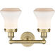 Bellmont 2 Light 15.5 inch Brushed Brass Bath Vanity Light Wall Light in Matte White