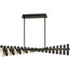 Stitch LED 42 inch Black Oxide Chandelier Ceiling Light, Linear & Oval