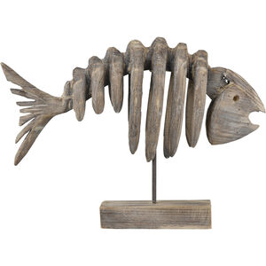 Bone Fish Natural and Gray Decorative Object
