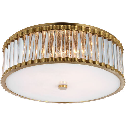 Chapman & Myers Kean LED 18.25 inch Hand-Rubbed Antique Brass Flush Mount Ceiling Light