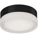 Bedford LED 5.88 inch Black/Frosted Flush Mount Ceiling Light, Round