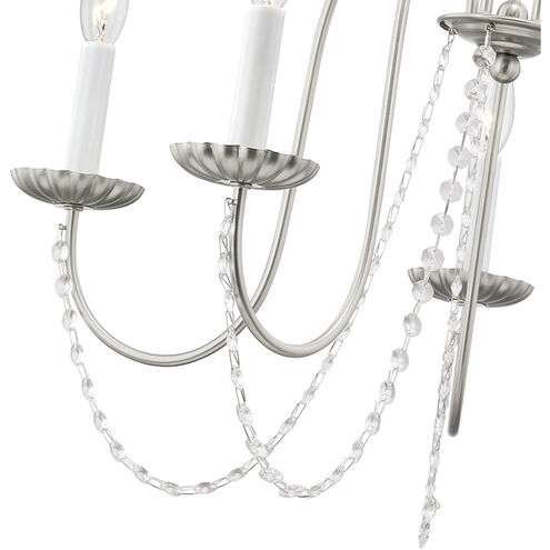 Alessia 5 Light 24 inch Brushed Nickel Chandelier Ceiling Light