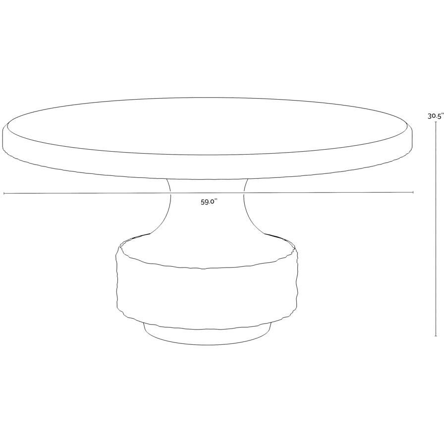 Mersin 59 X 59 inch Black Outdoor Dining Table