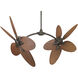 Blades Plastic Composite Palm Brown/Red 22 inch each Fan Blades