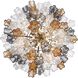 Addis 12 Light 26.75 inch Polished Chrome Chandelier Ceiling Light in Tronchi Glass Autumn