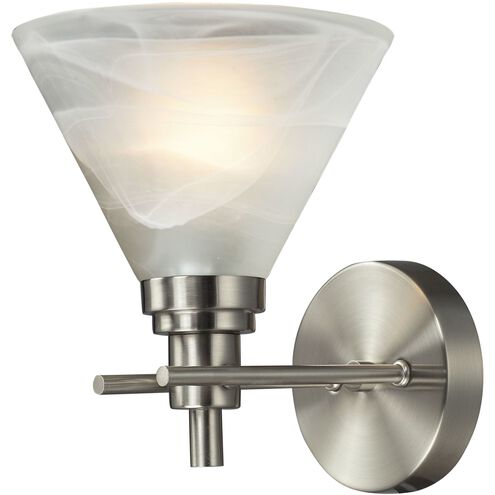 Pemberton 1 Light 9 inch Brushed Nickel Vanity Light Wall Light in Incandescent