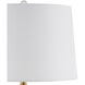 Duveen 31.5 inch 150 watt Clear and Polished Brass Table Lamp Portable Light