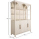 Edison Cerused White and Natural Bay Cabinet