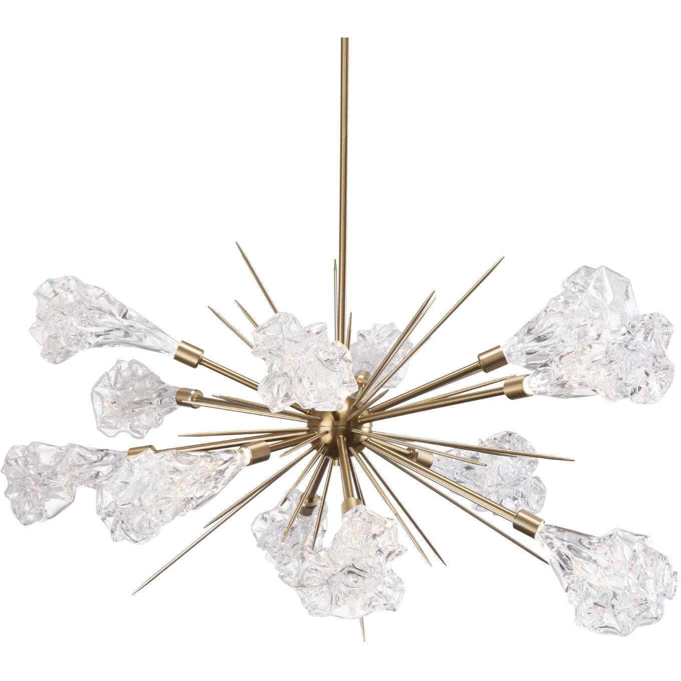 Blossom LED 46.6 inch Matte Black Linear Pendant Ceiling Light in 2700K LED, Oval Starburst