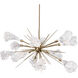 Blossom LED 46.6 inch Matte Black Linear Pendant Ceiling Light in 2700K LED, Oval Starburst