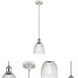 Ballston Castile 1 Light 6 inch White and Polished Chrome Pendant Ceiling Light in Clear Glass, Ballston