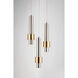 Reveal LED 11 inch Satin Nickel and Satin Brass Multi-Light Pendant Ceiling Light