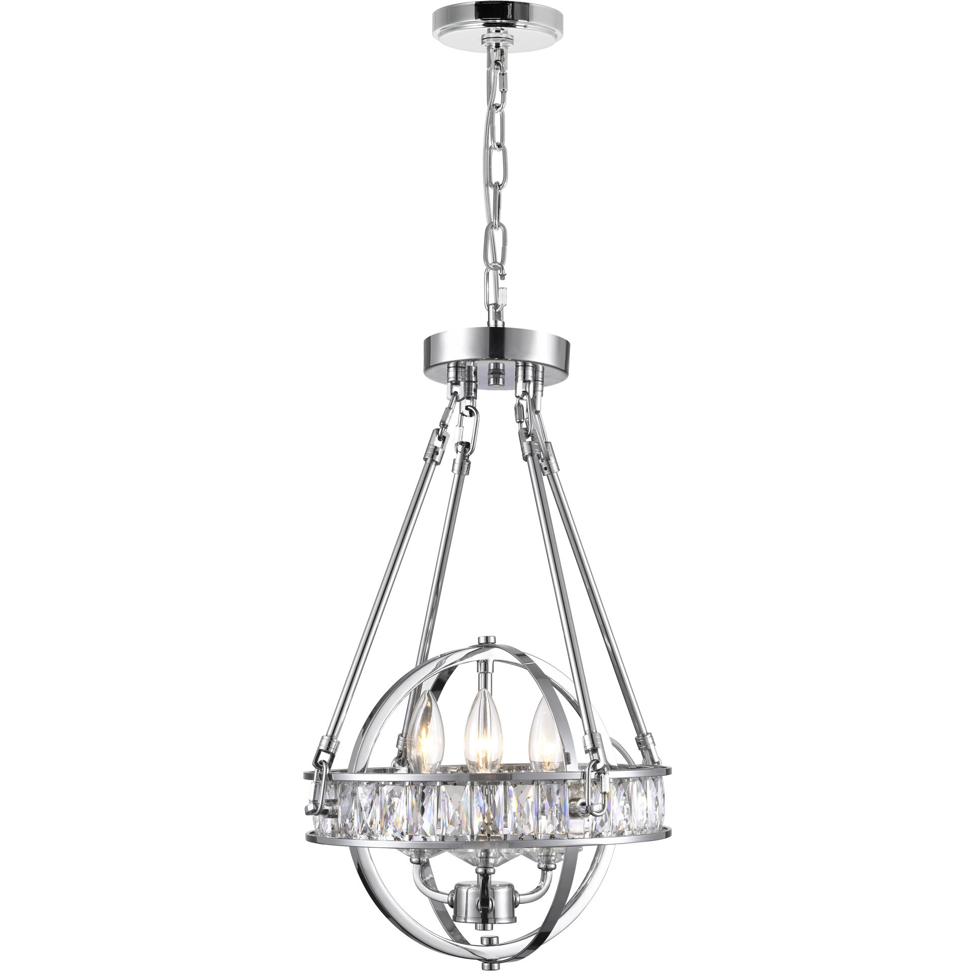Arkansas 3 Light 12 inch Chrome Mini Chandelier Ceiling Light