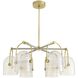 Marco 6 Light 38 inch Antique Brass with Bone Chandelier Ceiling Light