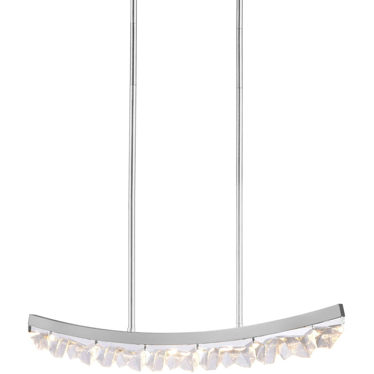Arcus 1 Light 32 inch Polished Nickel Linear Pendant Ceiling Light