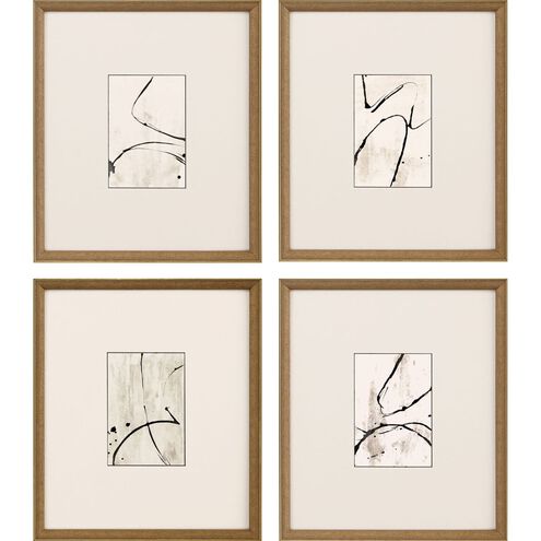 Geometrics Collection Antique Gold Wood With Embossed Weave Pattern Framed Art