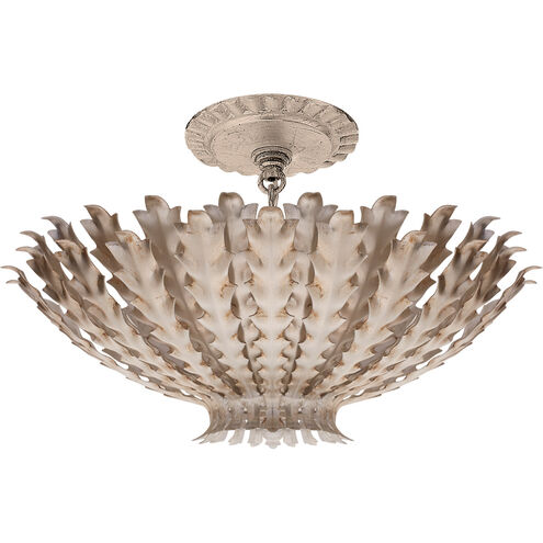 AERIN Hampton 3 Light 17 inch Burnished Silver Leaf Chandelier Ceiling Light, Small