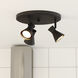 Alto 3 Light 120 Matte Black and Satin Brass Directional Light Ceiling Light