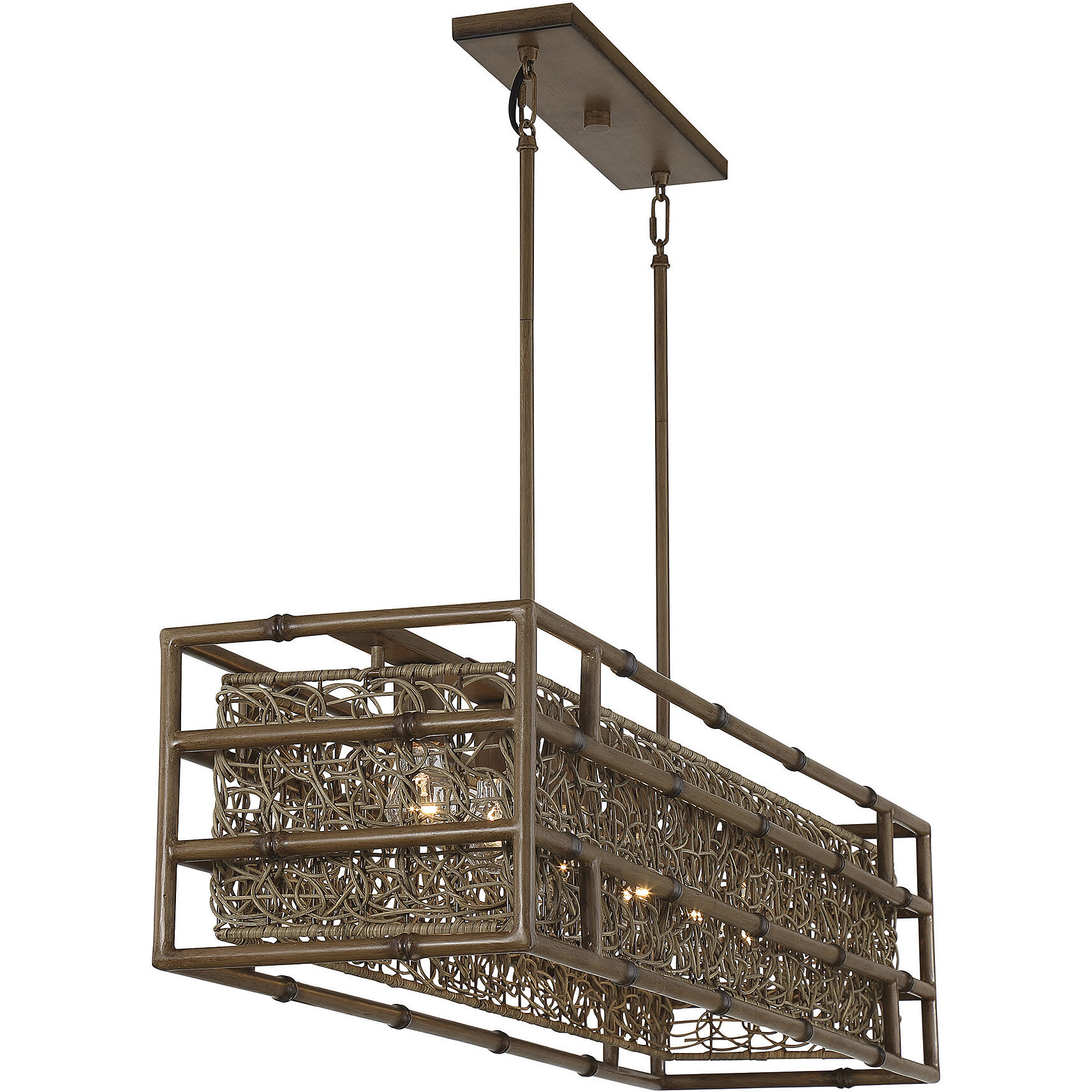 Treviso 6 Light 48.5 inch Grapevine Linear Chandelier Ceiling Light