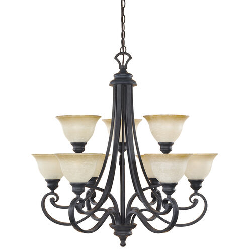 Barcelona 9 Light 31 inch Natural Iron Chandelier Ceiling Light