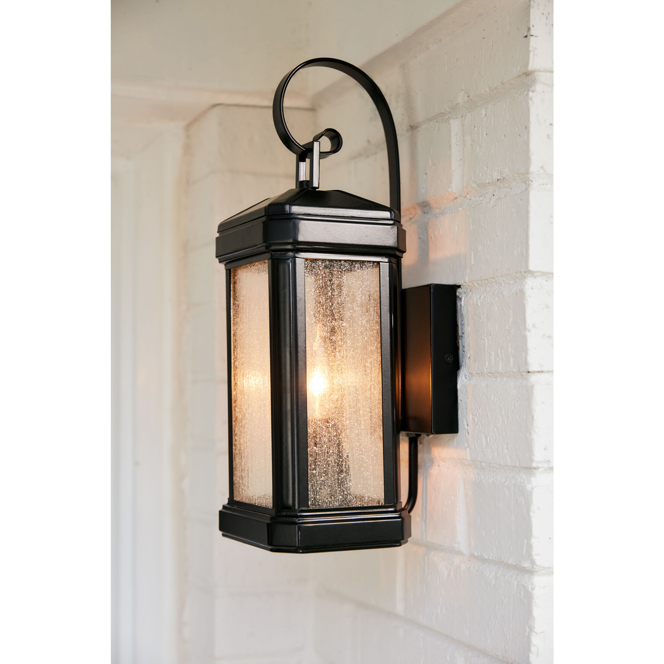 Trumbull 1 Light 15 inch Mystic Black Outdoor Wall
