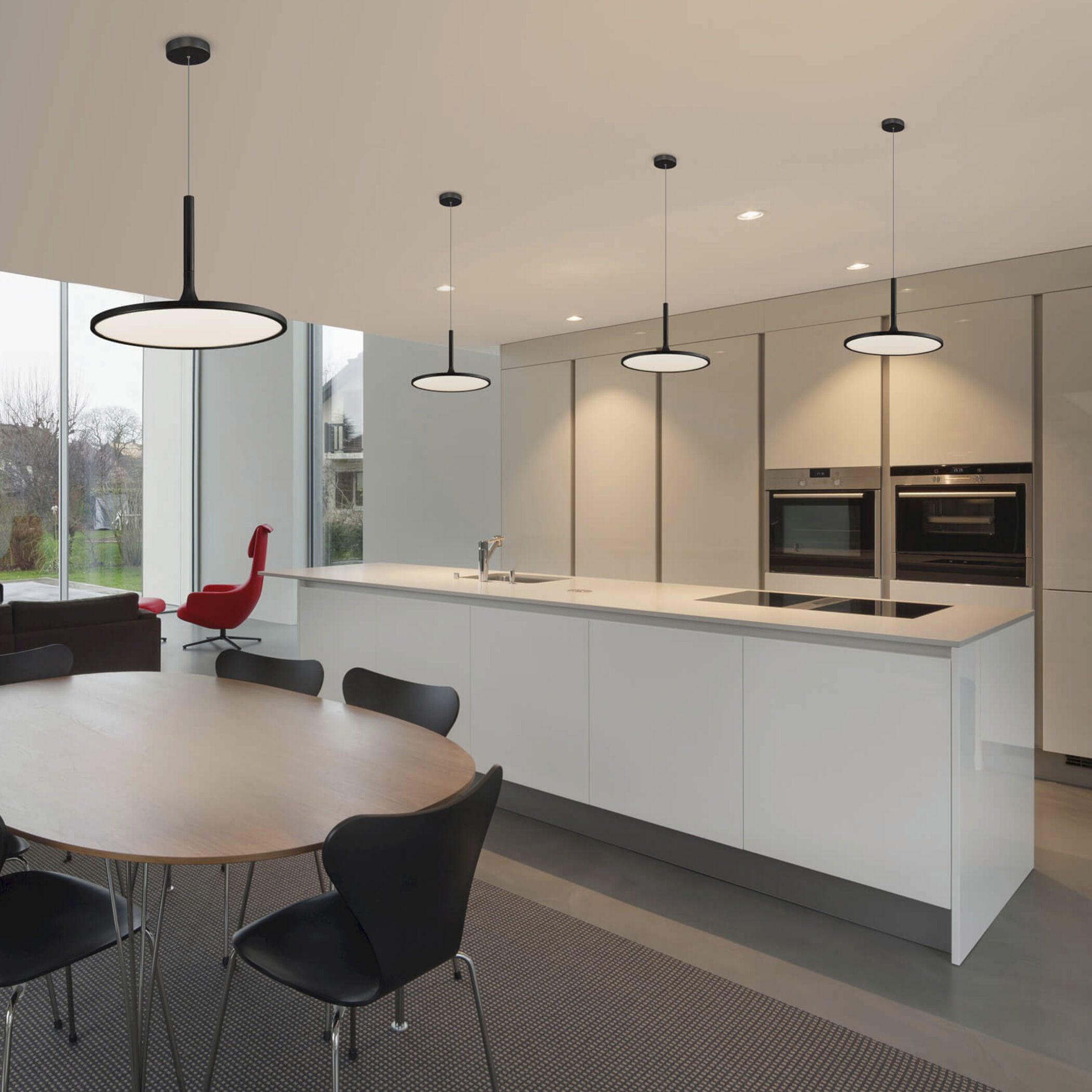 Salm 24 inch Black Pendant/Chandelier Ceiling Light