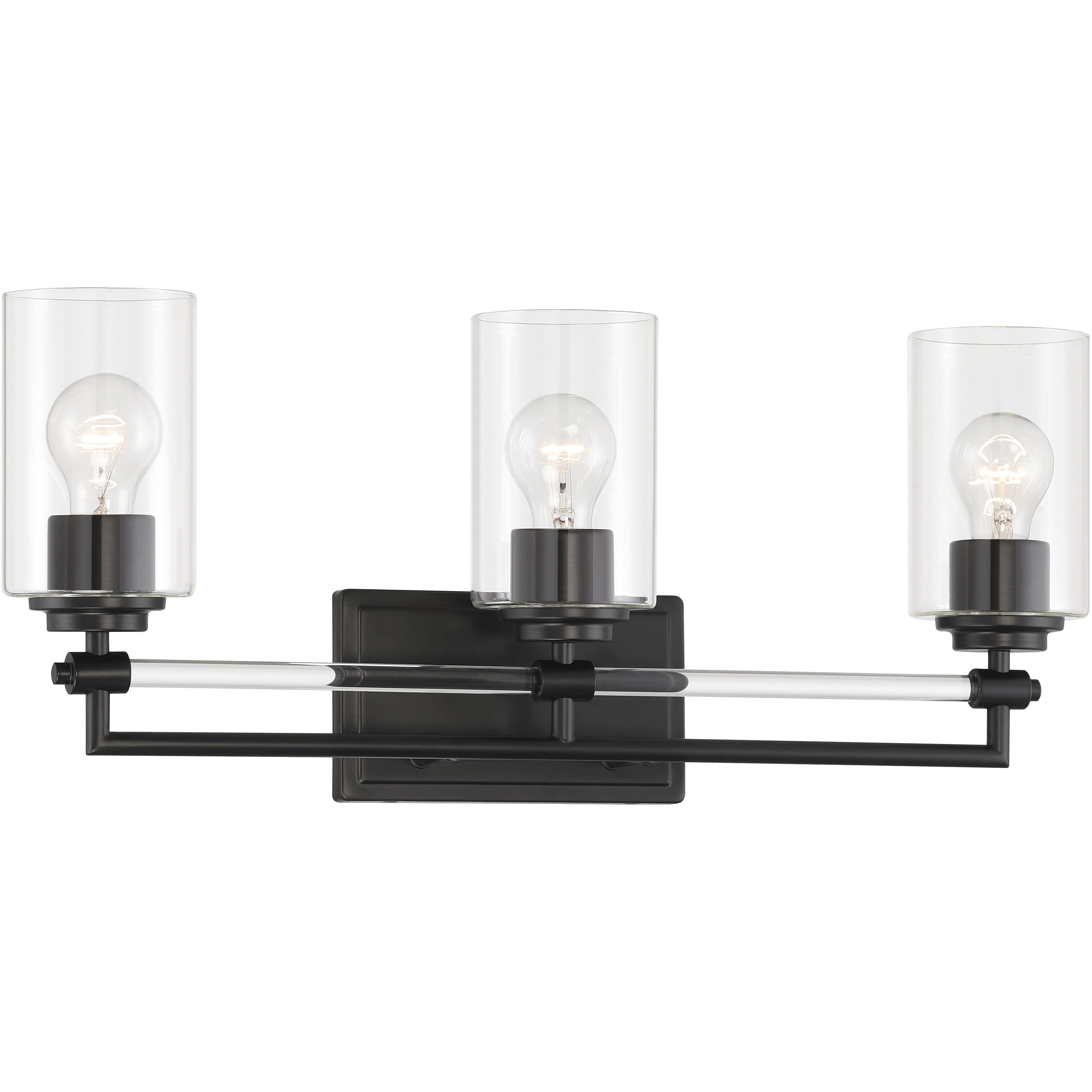 Binsly 3 Light 24 inch Coal Bath Vanity Light Wall Light