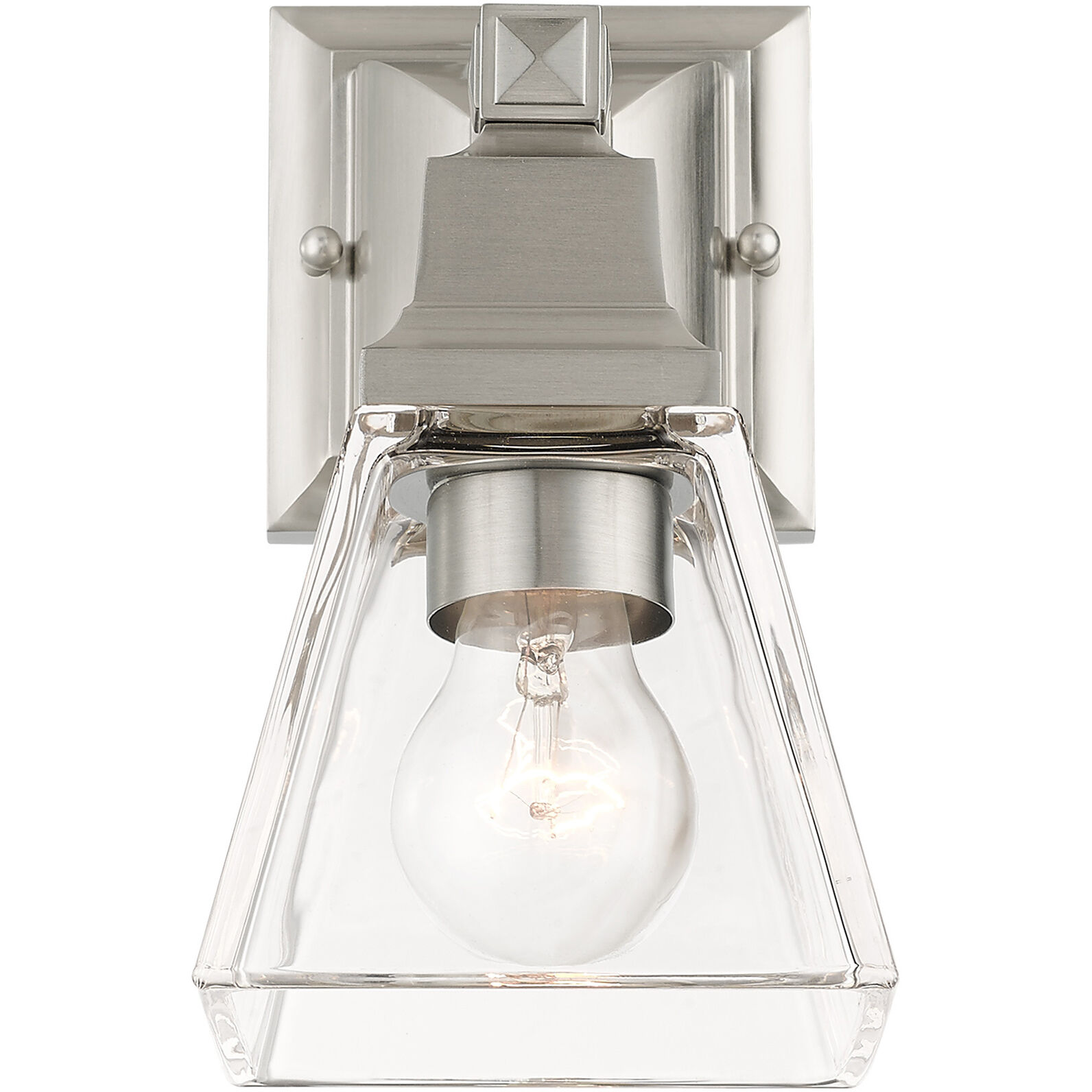 Mission 1 Light 5 inch Brushed Nickel Sconce Wall Light