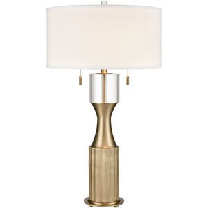 Maidenvale 33 inch 60.00 watt Brass with Clear Table Lamp Portable Light