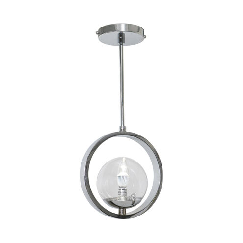 Stand Out 1 Light 10 inch Polished Chrome Pendant Ceiling Light, Elite