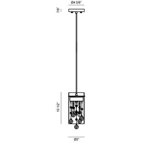 Glass-encased Bubble Droplet 3 Light 5 inch Chrome Pendant Ceiling Light