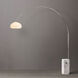 Iconic 95 inch 14 watt Satin Nickel and White Arc Floor Lamp Portable Light
