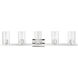 Clarion 5 Light 42 inch Polished Chrome Vanity Sconce Wall Light