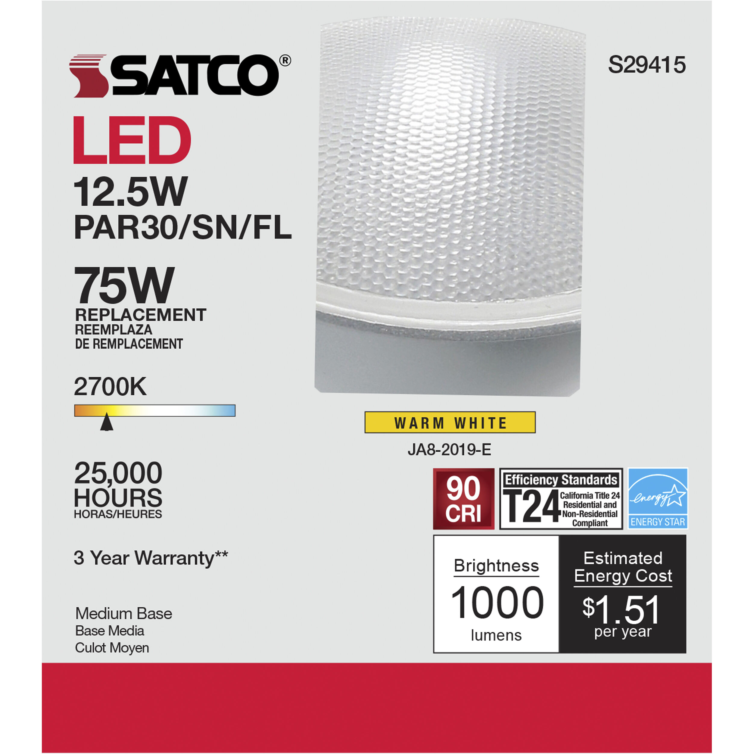 Lumos LED PAR30SN Medium 12.50 watt 120 2700K LED Bulb