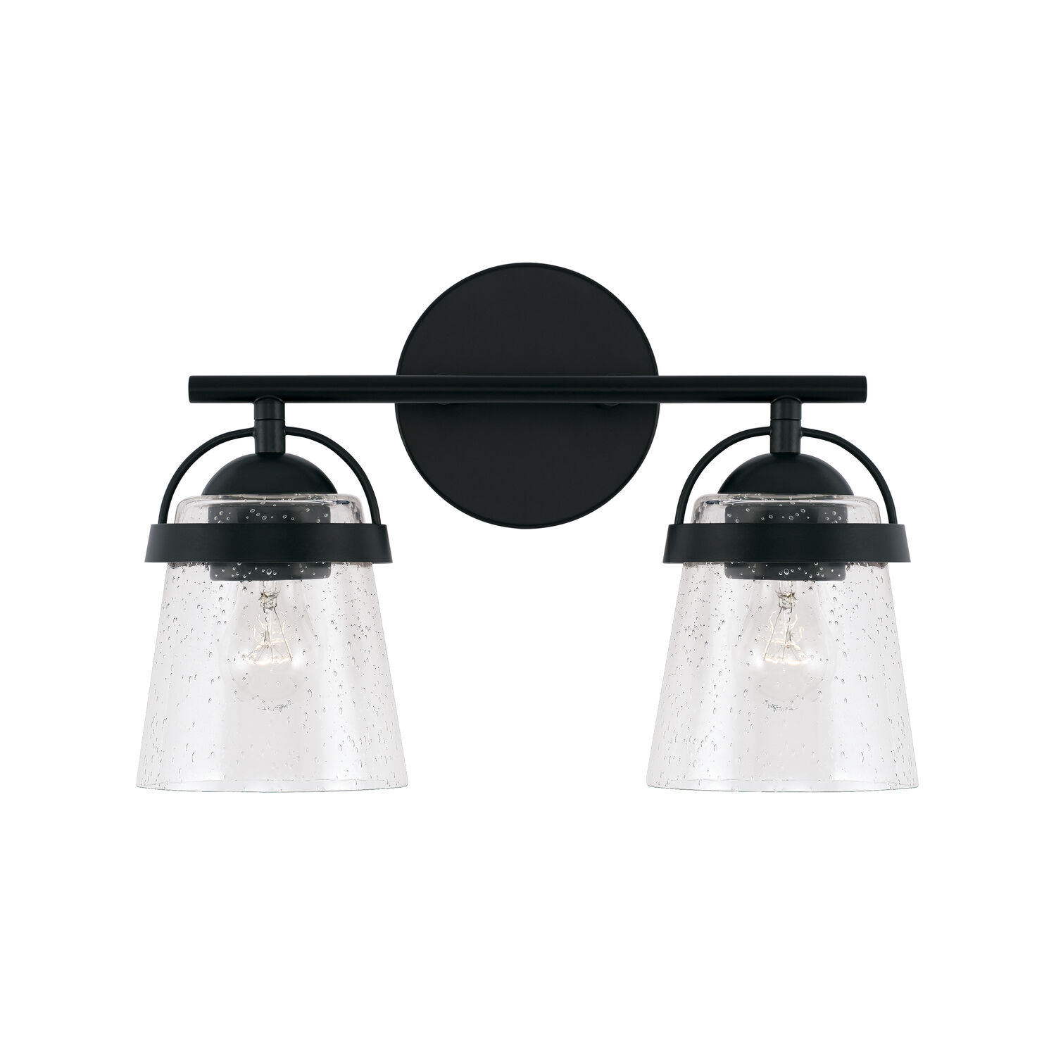 Madison 2 Light 14 inch Matte Black Vanity Light Wall Light