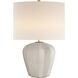 AERIN Pierrepont 30 inch 75 watt Bone Craquelure Table Lamp Portable Light, Medium