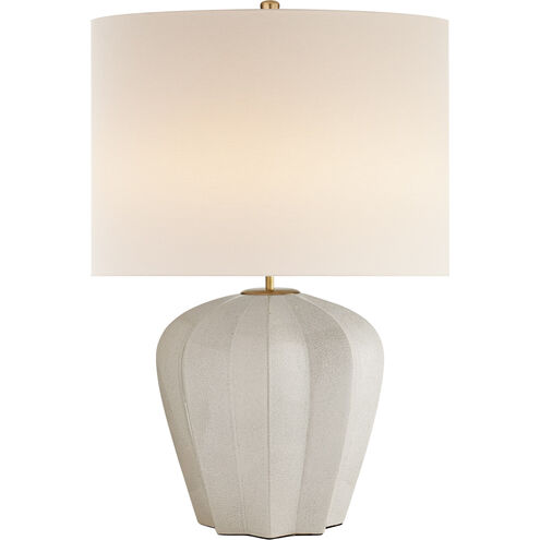 AERIN Pierrepont 30 inch 75 watt Bone Craquelure Table Lamp Portable Light, Medium