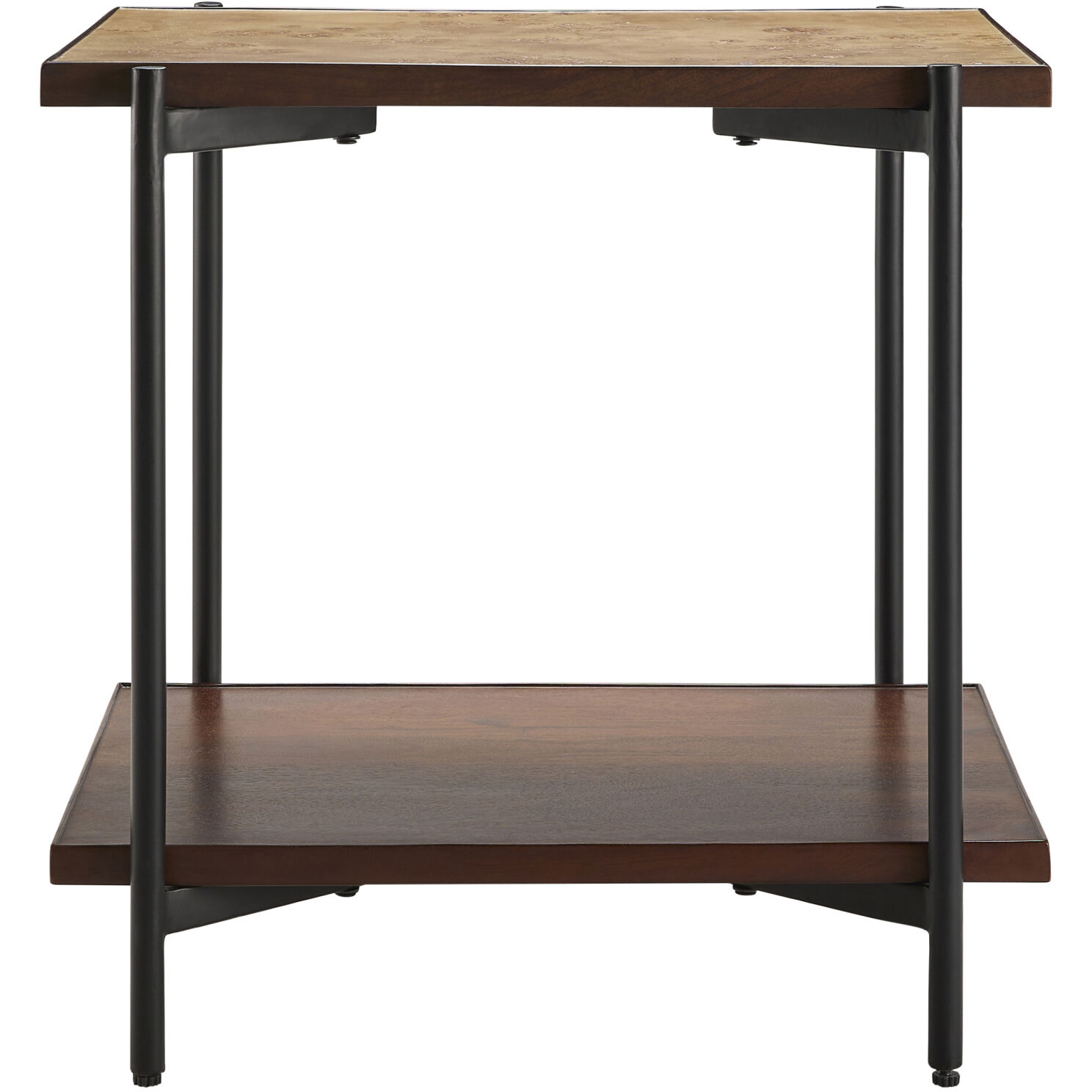 Judith 22 X 22 inch Top: Brown; Base: Gray End Table