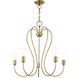 Lucerne 5 Light 24 inch Antique Brass Chandelier Ceiling Light