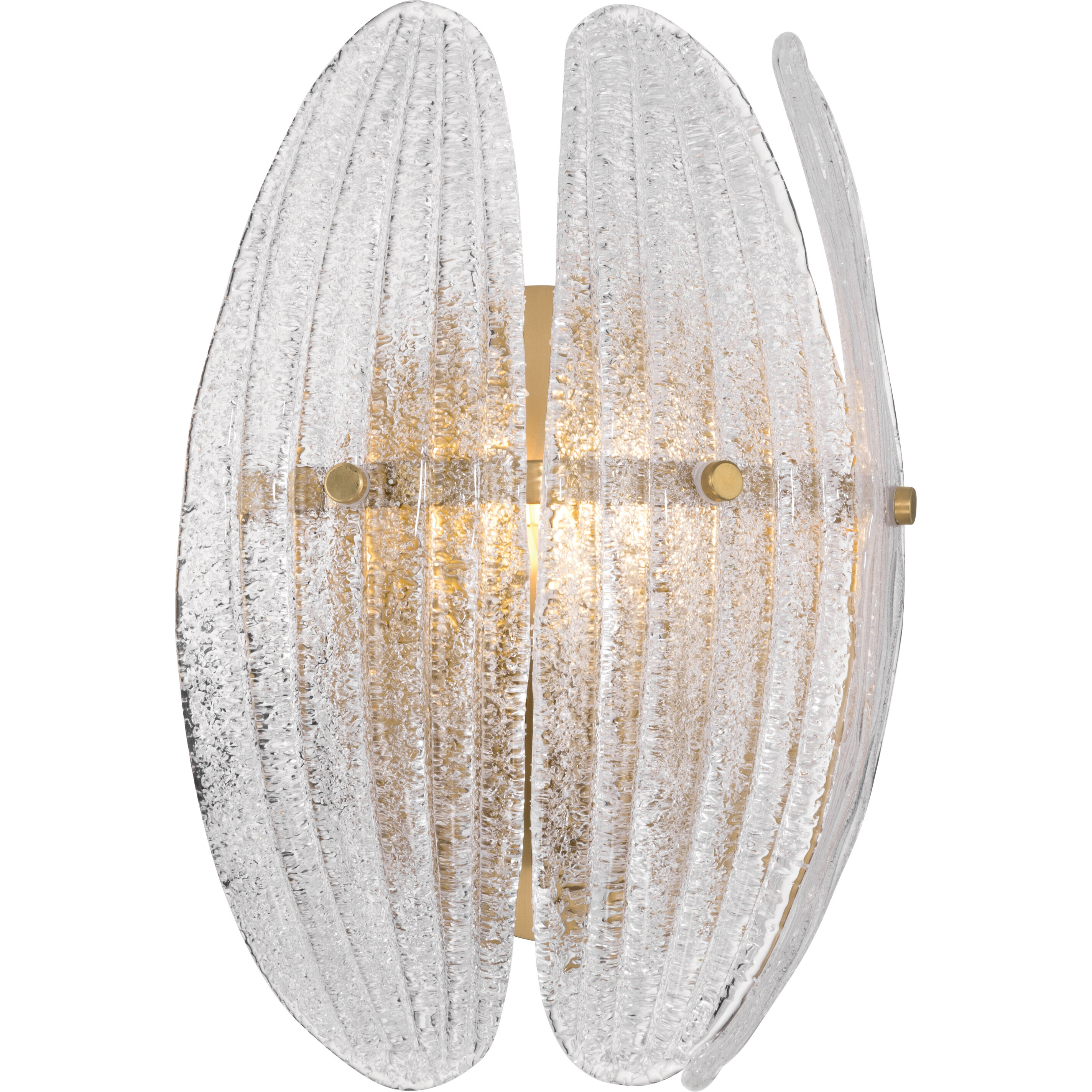 Marclaire 1 Light 9.25 inch Legacy Brass Wall Sconce Wall Light in Clear Textured Handmade Glass