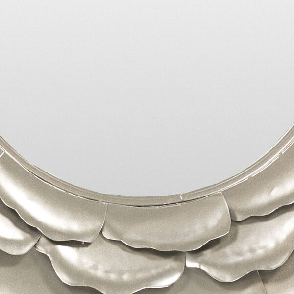 Lotus 32 X 32 inch Silver Mirror, Round