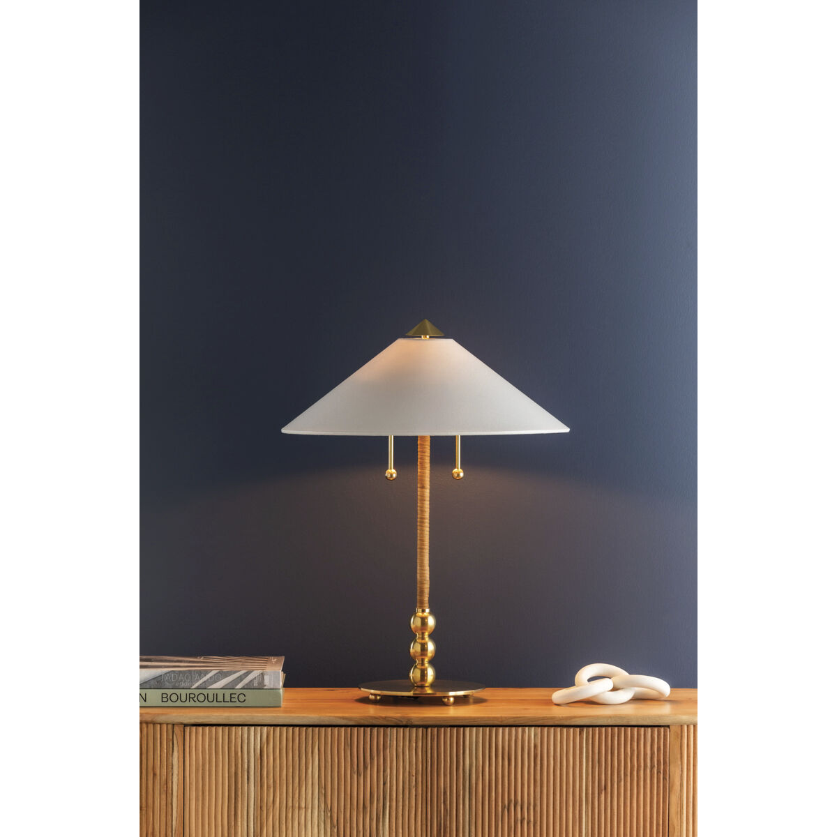 Flare 24 inch 60.00 watt Aged Brass Table Lamp Portable Light