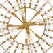 Azalea 12 Light 36 inch Distressed Brass Chandelier Ceiling Light, Single Tier